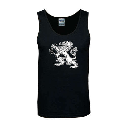 Black Tank Top-Lion