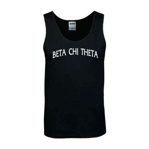 Black Tank Top-Beta Chi Theta Arched
