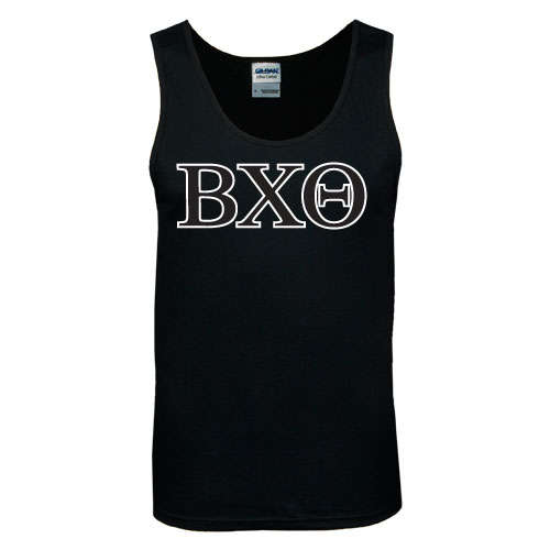 Black Tank Top-Greek Letters