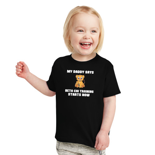 Toddler Black T Shirt-My Daddy Cub
