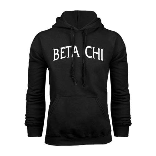 Black Fleece Hoodie-Beta Chi Arched