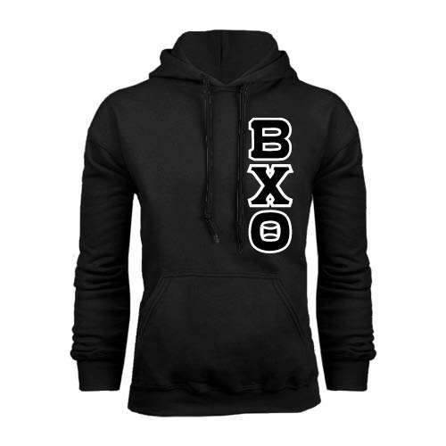 Black Fleece Hoodie-Stacked Greek Letters