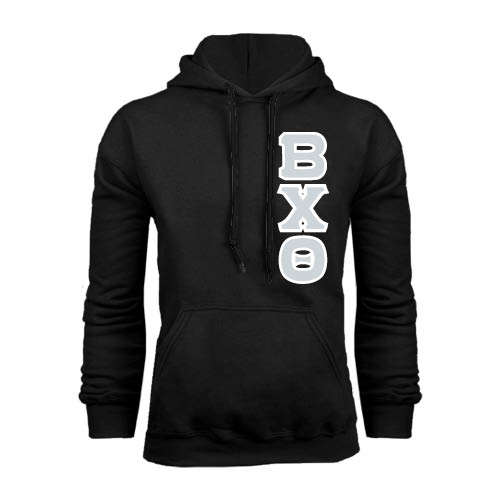 Black Fleece Hoodie-Stacked Greek Letters