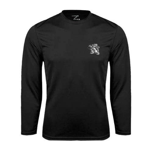 Black Performance Long Sleeve Shirt-Lion