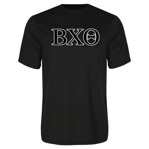 Black Performance Tee-Greek Letters