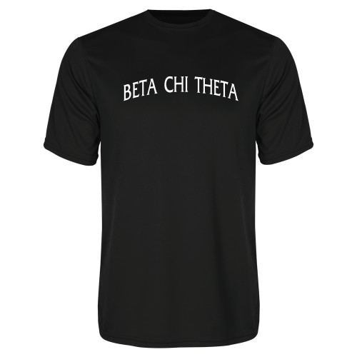 Black Performance Tee-Beta Chi Theta Arched