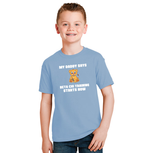 Youth Light Blue T Shirt-My Daddy Cub
