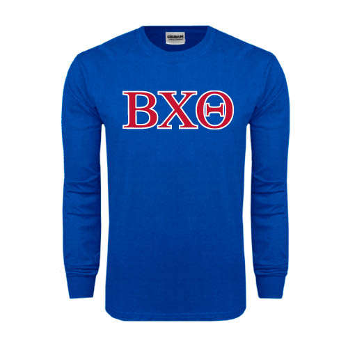 Royal Long Sleeve T Shirt-Greek Letters