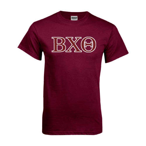Maroon T Shirt-Greek Letters