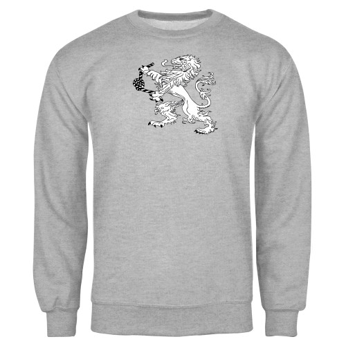 Grey Fleece Crew-Lion