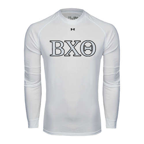 Under Armour White Long Sleeve Tech Tee-Greek Letters
