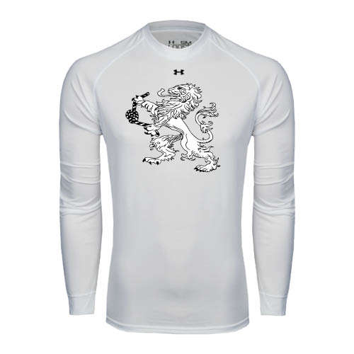Under Armour White Long Sleeve Tech Tee-Lion