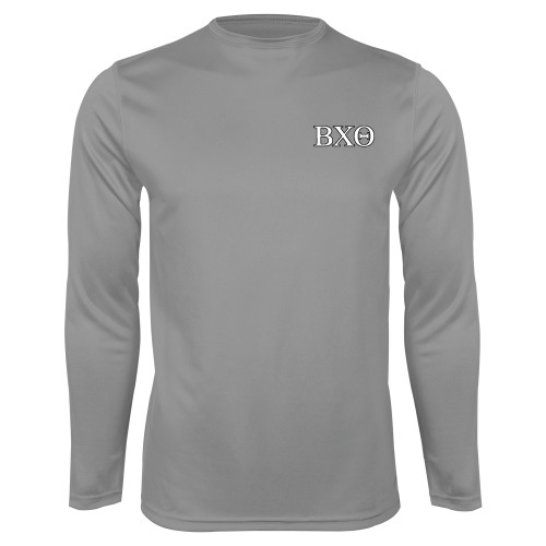 Steel Performance Longsleeve Shirt-Greek Letters