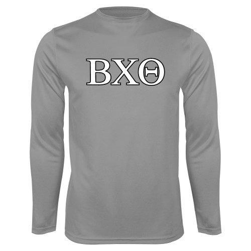 Steel Performance Longsleeve Shirt-Greek Letters