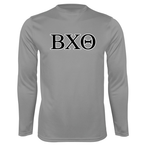 Steel Performance Longsleeve Shirt-Greek Letters