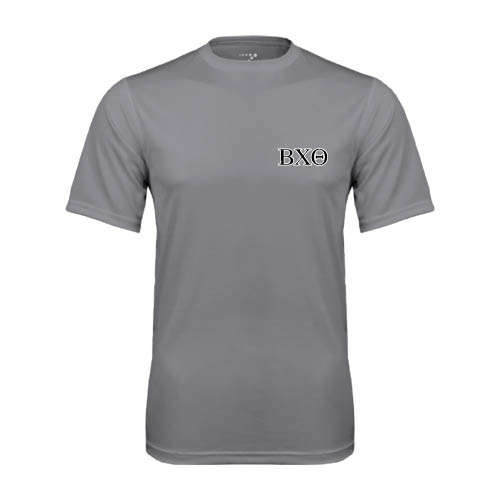 Grey Concrete Performance Tee-Greek Letters