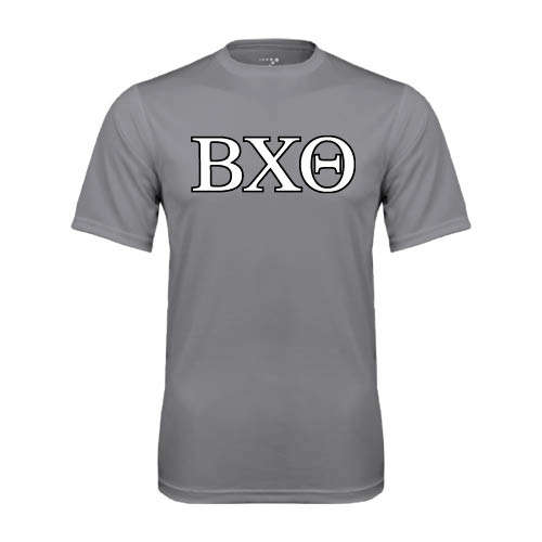 Grey Concrete Performance Tee-Greek Letters