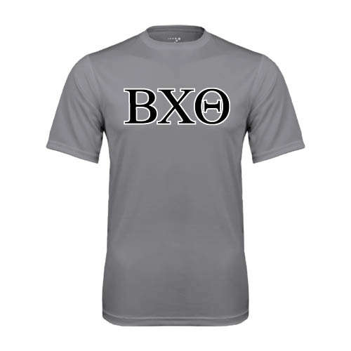Grey Concrete Performance Tee-Greek Letters