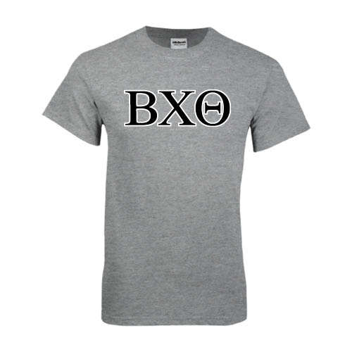 Grey T Shirt-Greek Letters