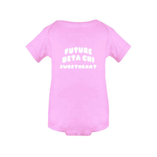 Light Pink Infant Onesie-Future Beta Chi Greek Symbols Sweetheart