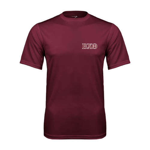 Maroon Performance Tee-Greek Letters