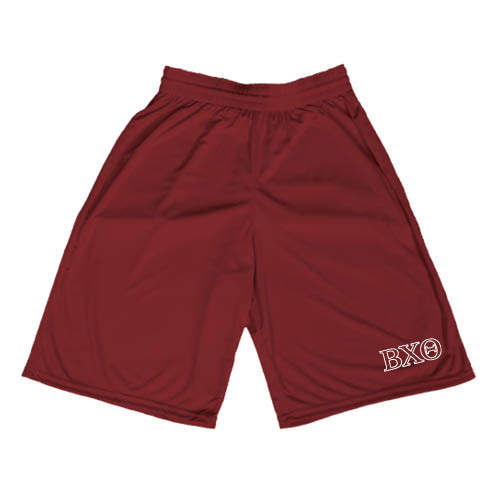 Maroon Performance Classic 9 Inch Short-Greek Letters