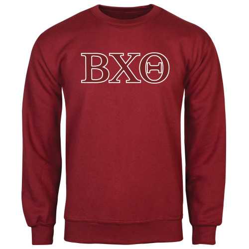 Cardinal Fleece Crew-Greek Letters