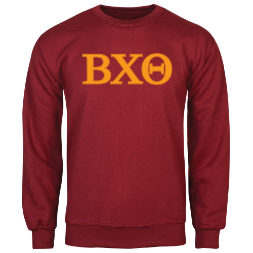 Cardinal Fleece Crew-Greek Letters
