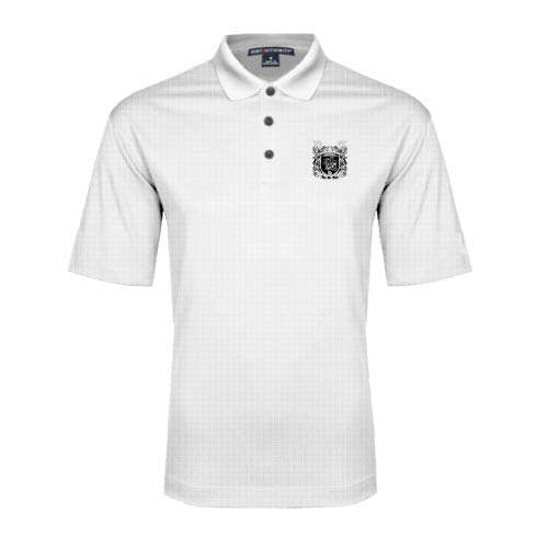 White Performance Fine Jacquard Polo-Coat of Arms