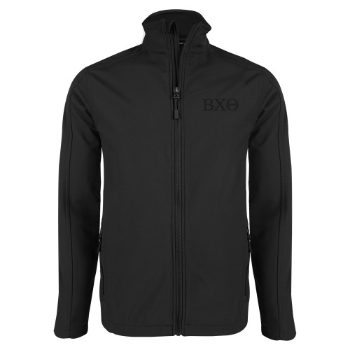 Black Softshell Jacket-Greek Letters