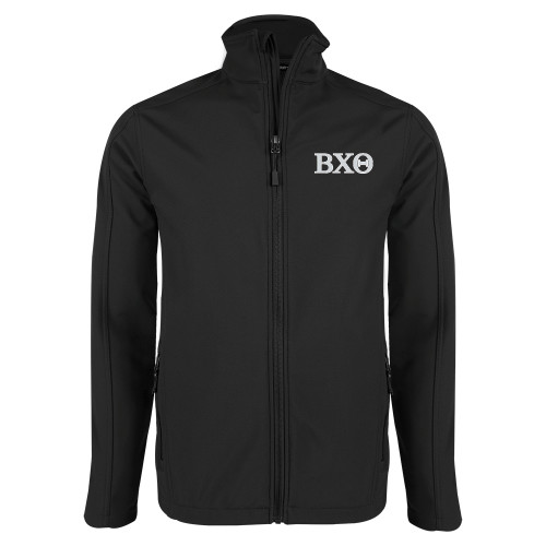 Black Softshell Jacket-Greek Letters