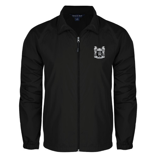 Black Full Zip Wind Jacket-Coat of Arms