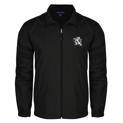 Black Full Zip Wind Jacket-Lion