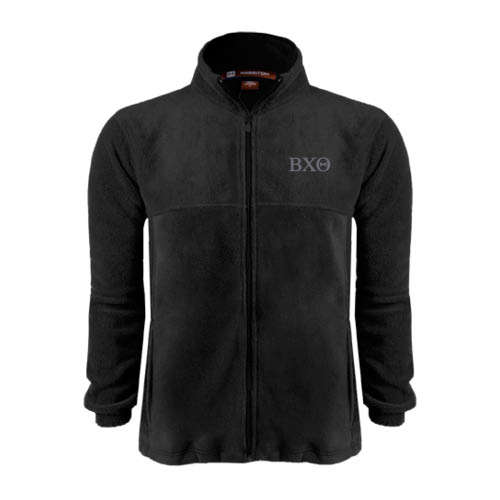 Black Fleece Full Zip Jacket-Greek Letters