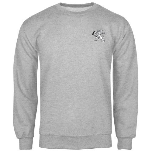 Grey Fleece Crew-Lion