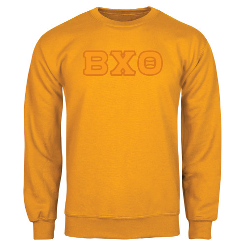 Gold Fleece Crew-Greek Letters, Tackle Twill