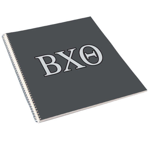 College Spiral Notebook w/Clear Coil-Greek Letters