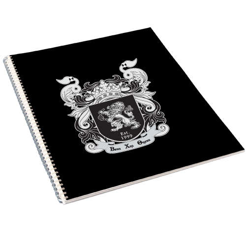 College Spiral Notebook w/Clear Coil-Coat of Arms