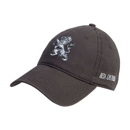 Charcoal Unstructured Adjustable Low Profile Hat-Lion