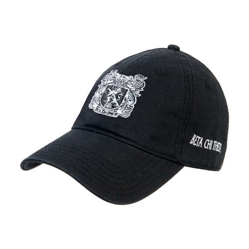 Black Unstructured Adjustable Low Profile Hat-Coat of Arms