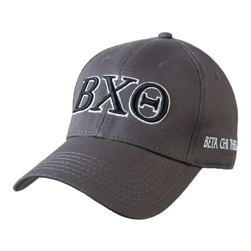 Charcoal Structured Adjustable Pro Style Hat-Greek Letters
