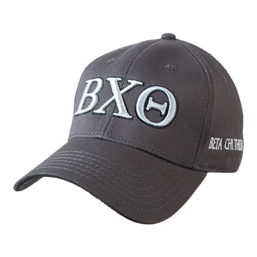 Charcoal Structured Adjustable Pro Style Hat-Greek Letters