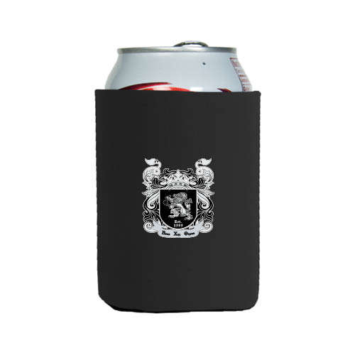 Neoprene Black Can Holder-Coat of Arms
