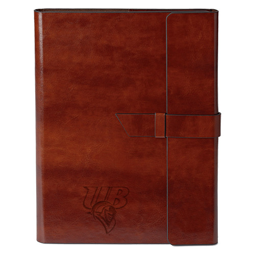  Fabrizio Brown Portfolio w/Loop Closure - Primary Mark Engraved