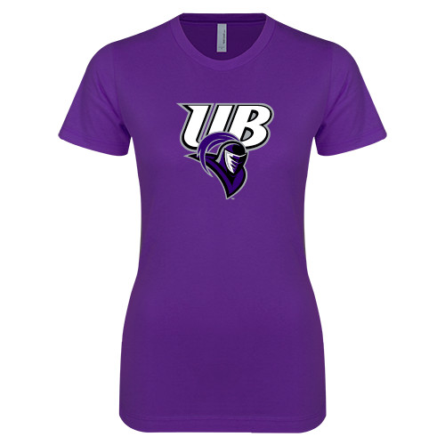  Next Level Womens Purple Boyfriend Tee - Primary Mark
