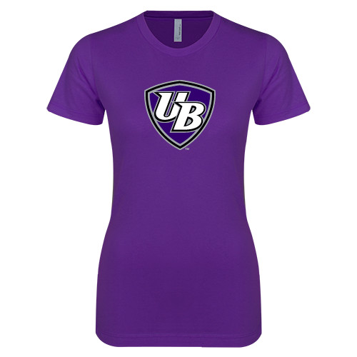  Next Level Womens Purple Boyfriend Tee - UB Shield