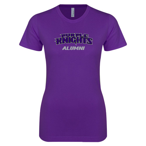 Next Level Womens Purple Boyfriend Tee - Alumni