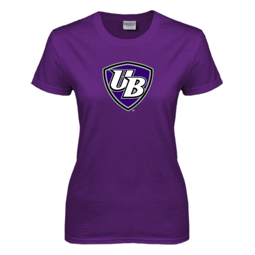  Womens Purple Short Sleeve Tee - UB Shield