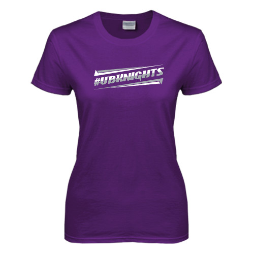 Womens Purple Short Sleeve Tee - UB Knights