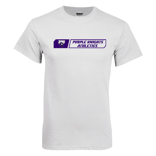  White T Shirt - Purple Knights Athletics
